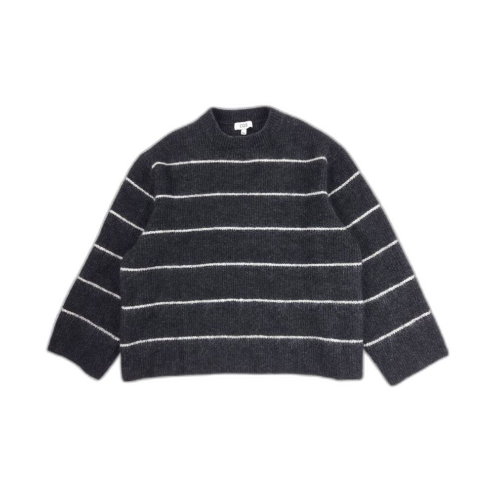 NEW COS Textured Mohair Wool Sweater Minimal Quiet Luxury Preppy Academia Twee
